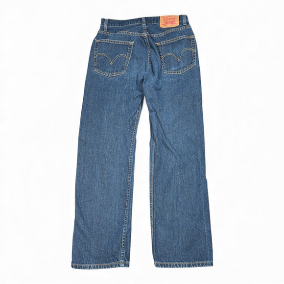 Vintage 505 Levis Jeans Mens 30x30 Blue Regular Straight Dark Wash Denim Y2K - Picture 2 of 10